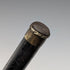 1906 British antique black shaft pure silver round handle walking stick 90cm WH Carrington